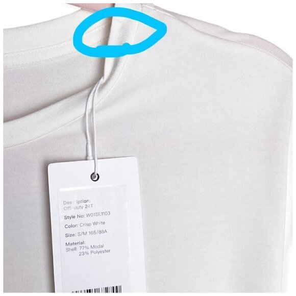 DOVERIST Off-Duty 24T Crisp White Top NWT $65 Crewneck Women's Size S/M - Picture 6 of 10